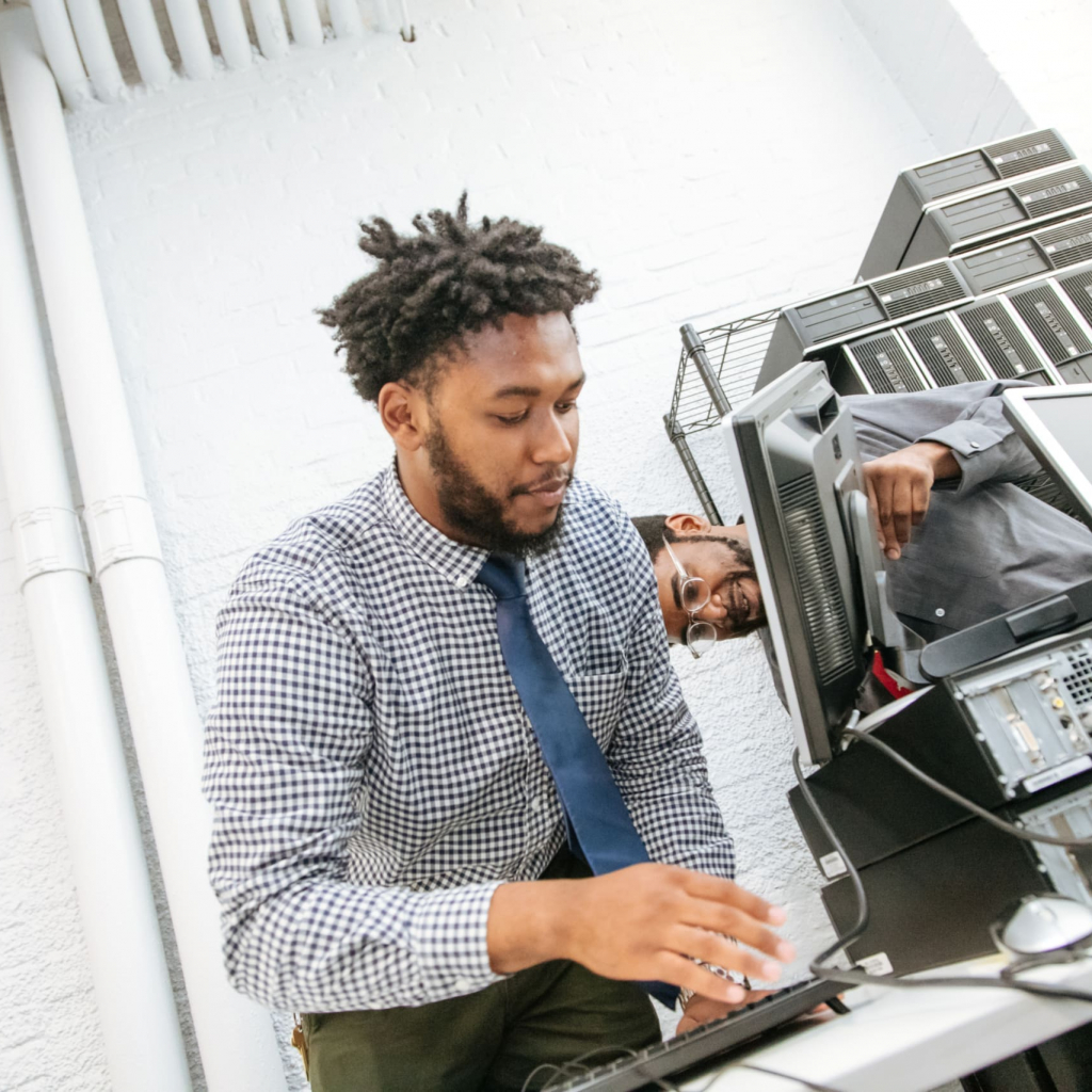 man-works-on-computer